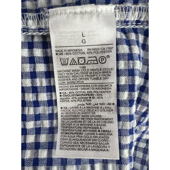 Old Navy Blue Gingham Midi Dress - Picture 5 of 12